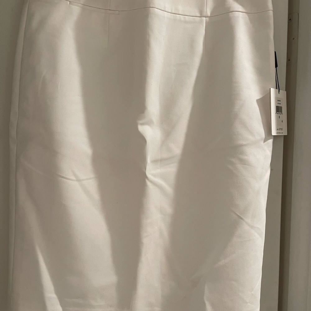 Calvin Klein White Pencil Skirt